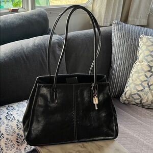 Fossil Black Leather Shoulder Bag
